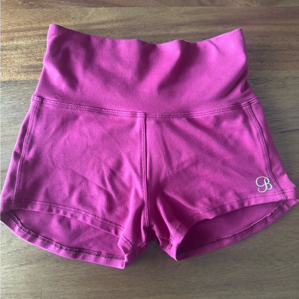 Bombshell Sportswear Athletic Shorts with cross back detail